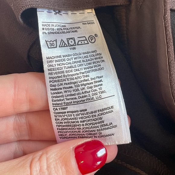 Brown Suede WORN 1X Banana Republic 00P Skinny Tailored Stretch Pants 🍁🍂 - Picture 9 of 14